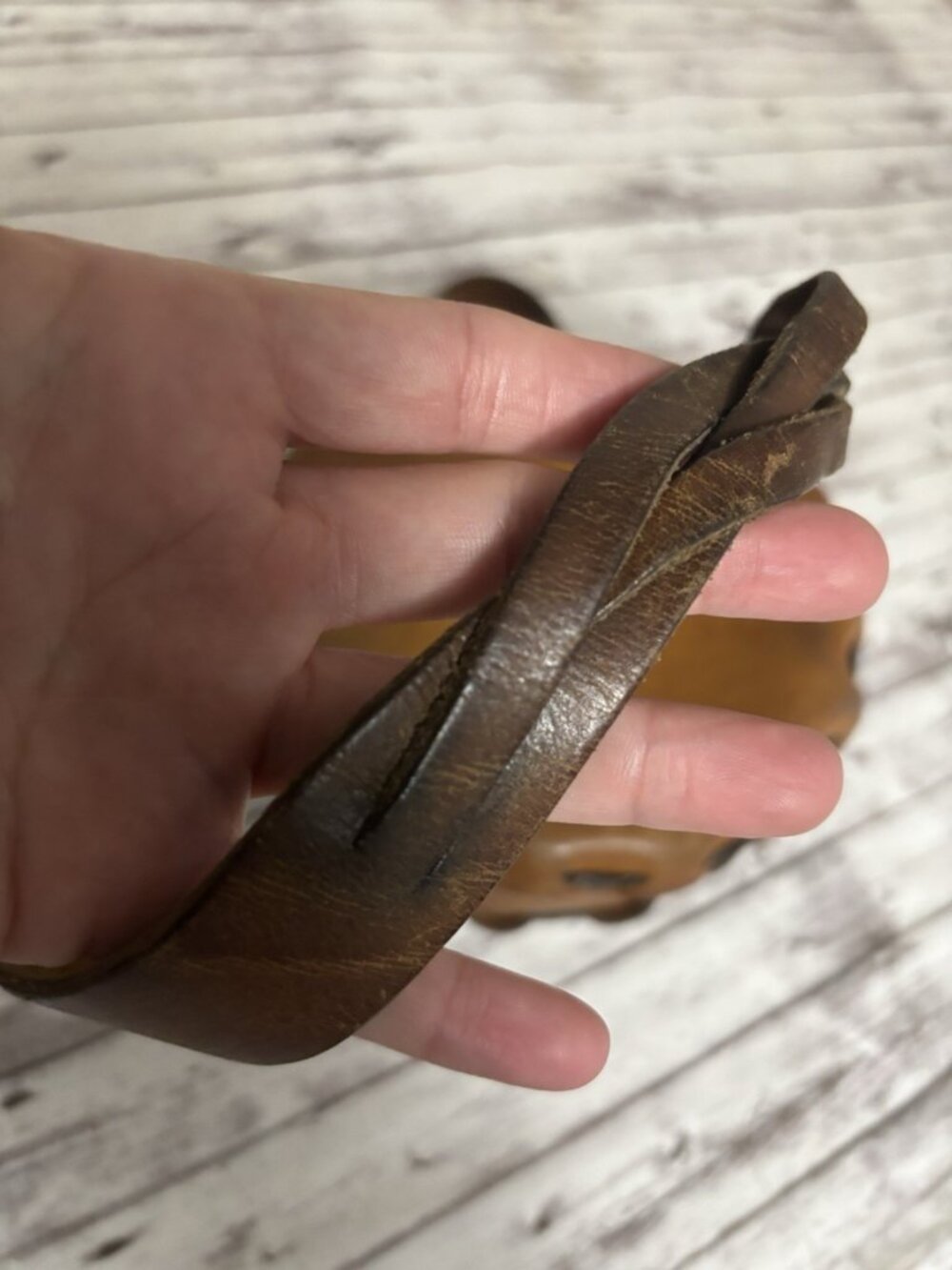 Vintage 60s 70s Hand Tooled‎ Floral Brown Leather Purse Boho Hippy Bag - Picture 10 of 14